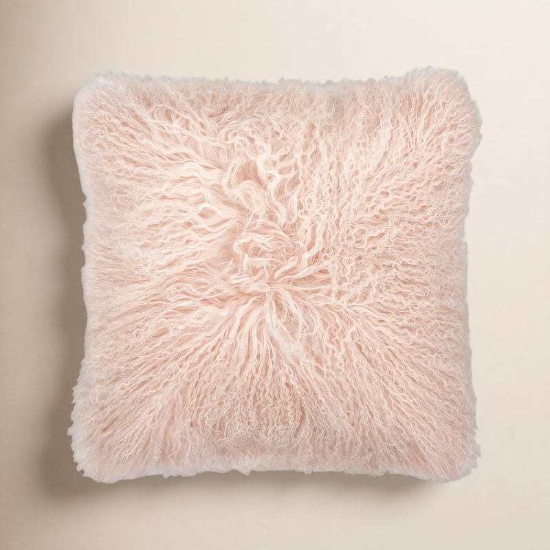 Kiefer Leather Throw Pillow, Birch