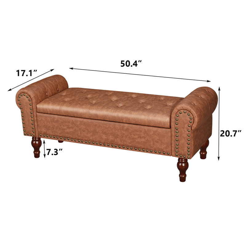  50-Inch Storage Bedroom Bench