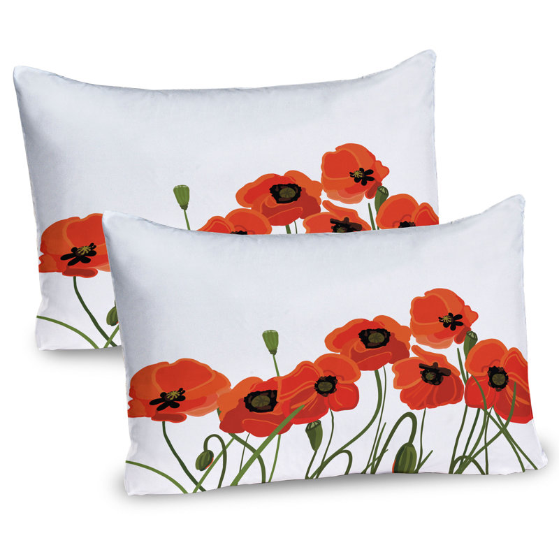 Ensemble de 2 taies décoratives Ambesonne Poppy, H 20 po x l 36 po