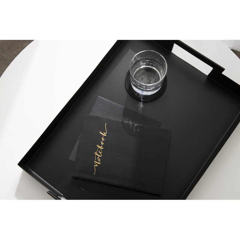 Zenia Metal Tray, Black