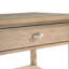 Table basse en bois avec finition brossée et deux tiroirs avec tiroirs en bois naturel