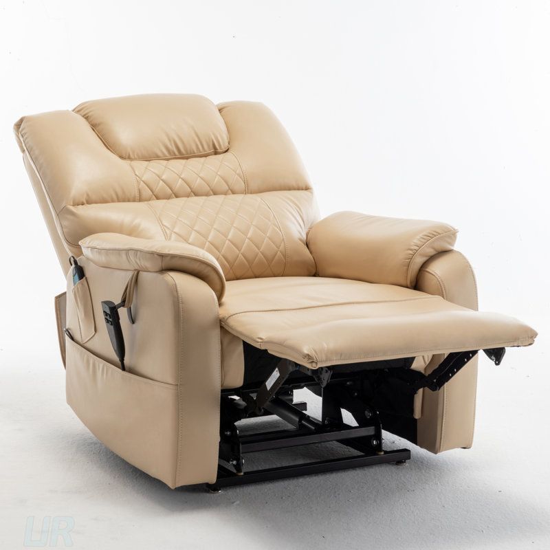 Elderly Electric Lounge Chair With 180-Degree Recline, OKIN Motor, And LVL System For Ultimate Comfort And Support, Beige