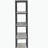 Gray driftwood four-tier bookshelf-953721526