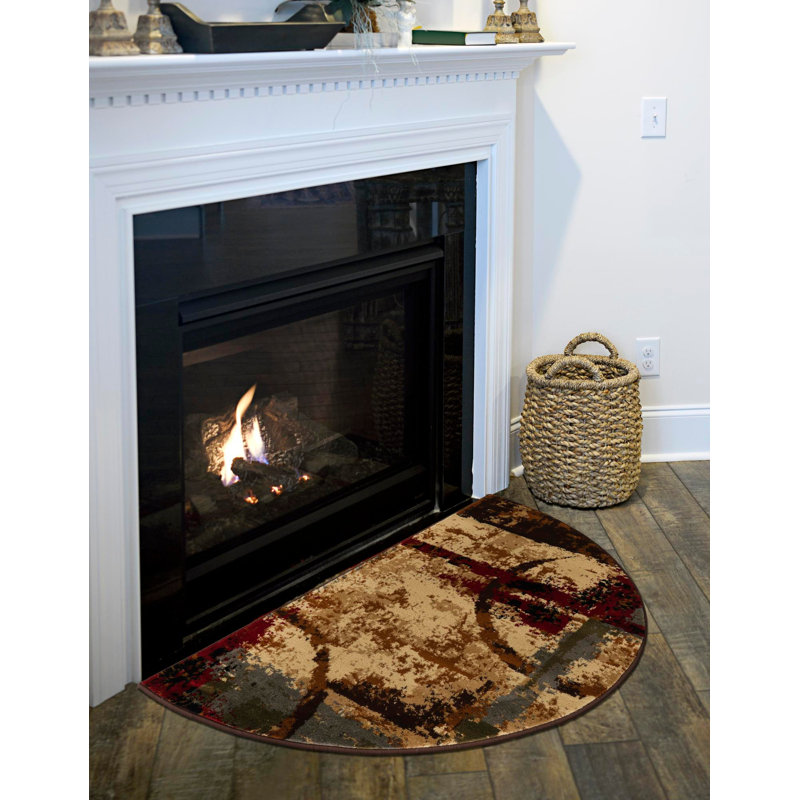 Tapis crème / brun foncé / beige Adetomiwa, Foyer de 94 cm x 185 cm