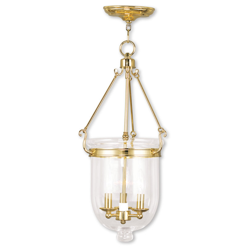 Husman - Light Single Pendant, 25" H x 12" W x 12" D, Polished Brass