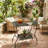 32x15x31" Maggie Galvanized Tray Table, Gray