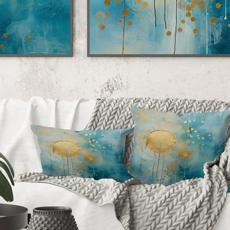Coussin décoratif bleu sarcelle