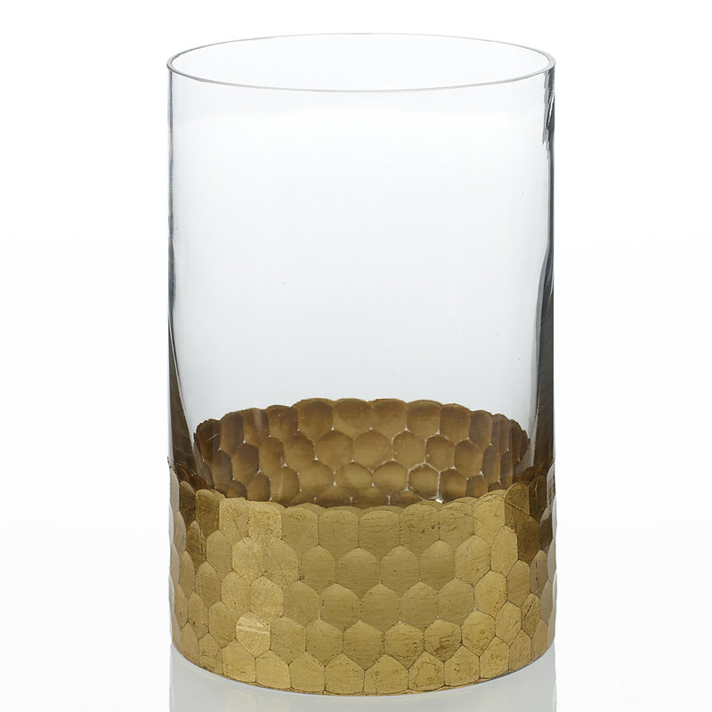 Handmade Glass Table Vase, 6" H x 4" W x 4" D