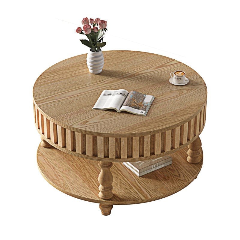 Table basse Farmhouse, Bois naturel