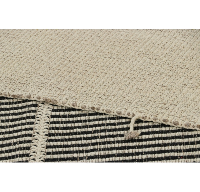 Kilim & Flatwave Hand Knotted Wool Striped Area Rug, Rectangle 12' x 15'