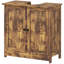 Armoire de meuble-lavabo sous le lavabo avec 2 portes et tablette réglable, brun rustique, sans lavabo inclus