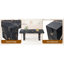 Luxurious Black Marble Dining Set - Mdf Elegance, Modern Style, Perfect For Dining & Work
