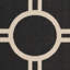 Tapis intérieur / extérieur noir / beige à motif géométrique Arneshia-20794314