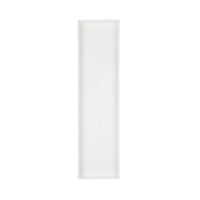 48"X12.6” Premium Stainless Steel White Cream Rectangular Recessed Shower Niche 18 Gauge No Tile Needed