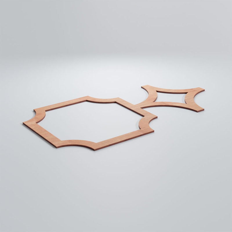 Panneaux muraux décoratifs en bois Anderson, Cerise, H 15 3/8 po x l 27 7/8 po x P 3/8 po
