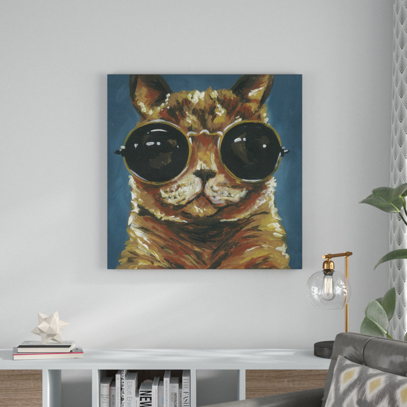 Dapper Animal I 1 Piece Painting, 91cm H x 91cm W, Wrapped Canvas