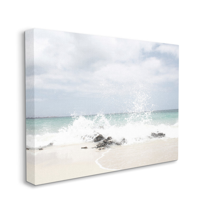 Vague de la mer tropicale, Toile tendue, H 20 po x l 20 po x P 1,5 po