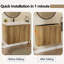 Armoire murale pliante avec évier crème-274412518