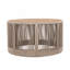 Table basse d'extérieur résistante aux intempéries en corde de rotin et bois d'acacia pour balcon de jardin-129385420-129385419