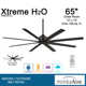 65" 8 - Blade Standard Ceiling Fan with Remote Control