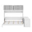 Grand lit escamotable avec bureau, tablettes et armoires de rangement-112744456
