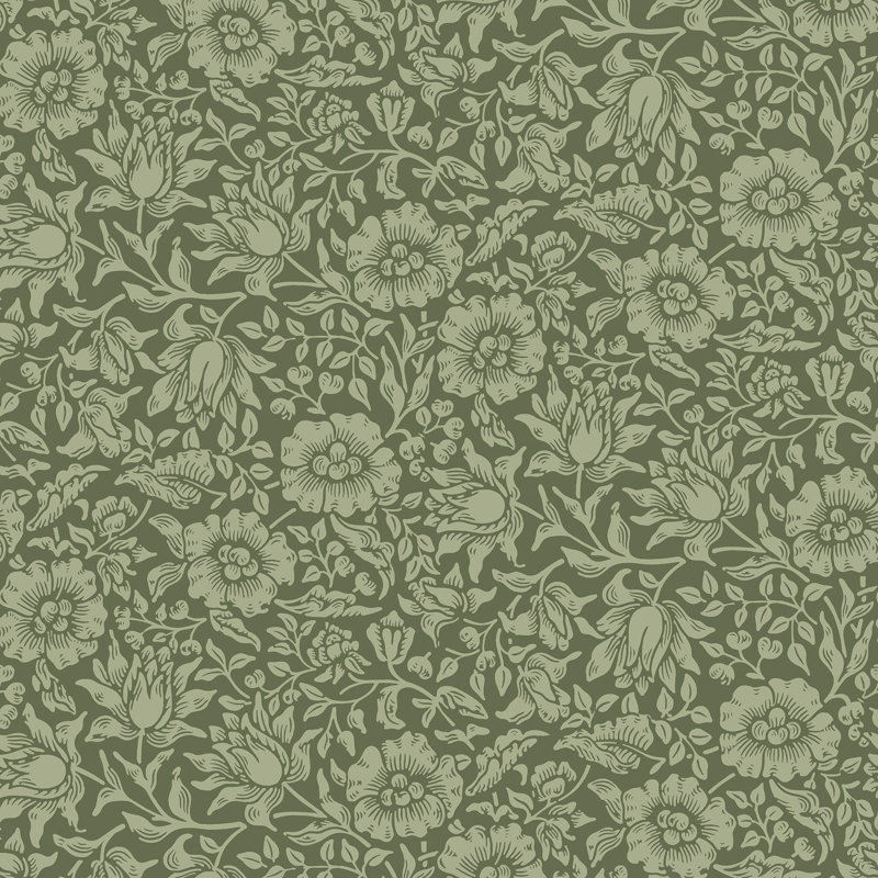 Alexavia Floral Mallow 10.05m x 53cm Wallpaper Roll, Multicolor Orange