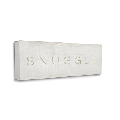 «Snuggle Text Minimal Distress Beige Paint» par Daphne Polselli - impression d'art graphique