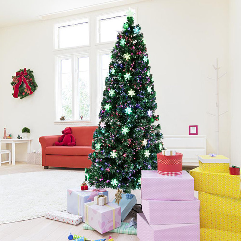 Sapin de Noël vert floqué / givré, 6 pi
