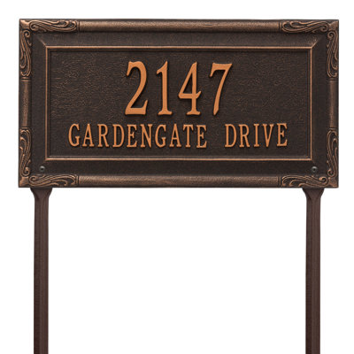 Plaque d'adresse sur 2 lignes Gardengate