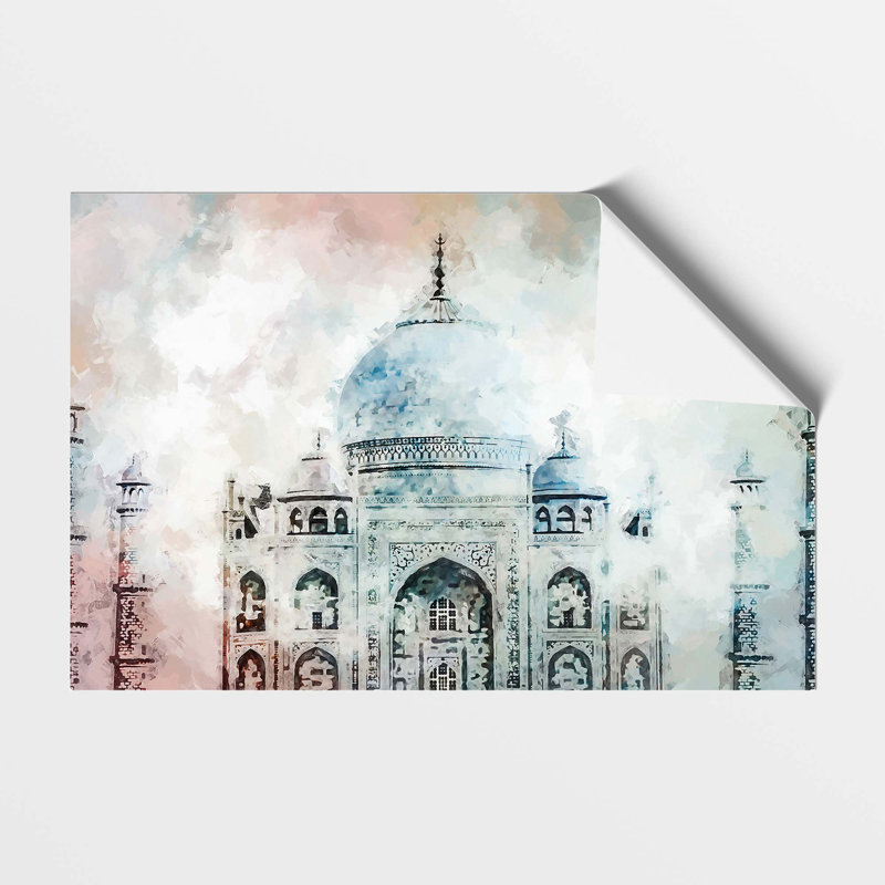 Colourful Taj Mahal In Agra India - No Frame Painting, 59.4 cm H x 84.1 cm W