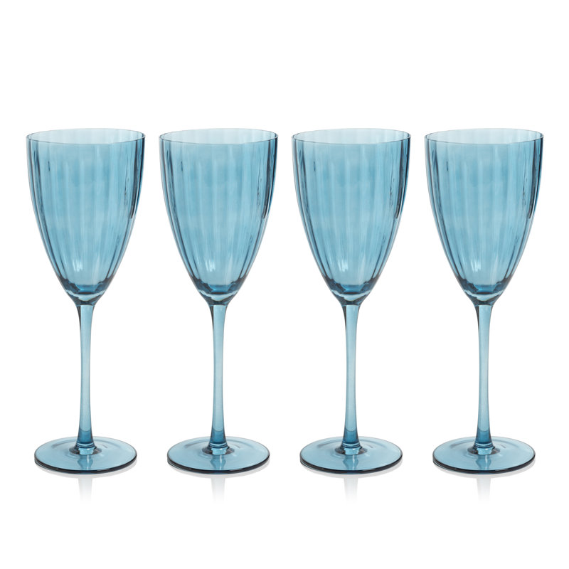 Verres à vin blancs Boulder Optic, Bleu azur