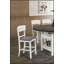 Ensemble de 2 chaises de salle à manger à hauteur de comptoir Contemporary, structure en bois massif blanc avec sièges en tissu rembourré gris pour plus de confort et de style