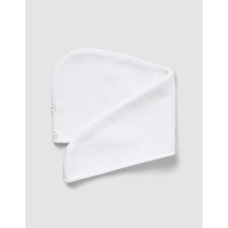 Waffle Terry Hair Towel, White