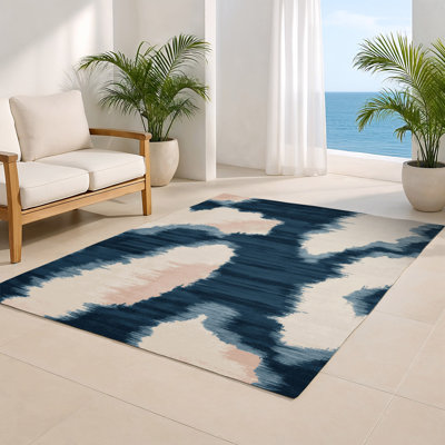 Tapis intérieur et extérieur beige Watercolor