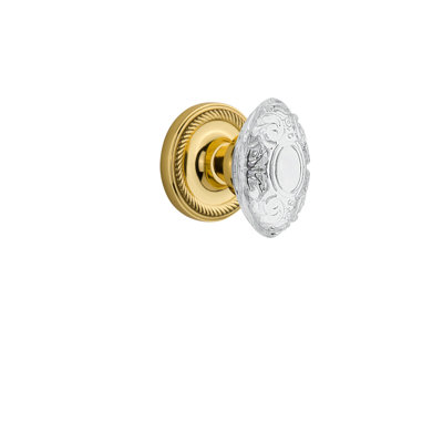 Rope Rosette with Crystal Victorian Knob