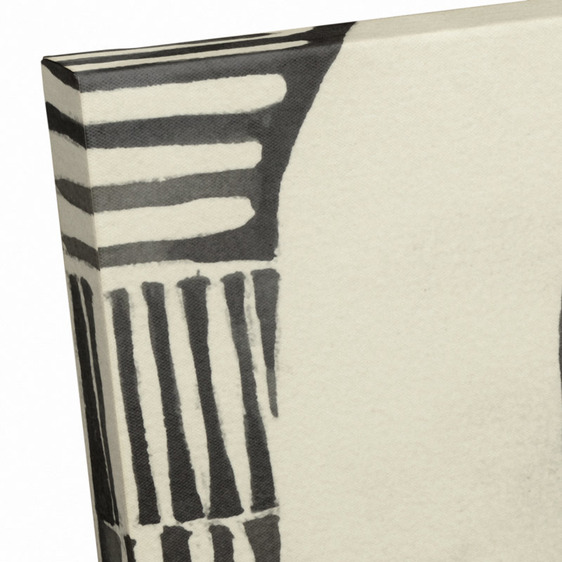 Neutre lignes abstraites - peinture, Toile tendue, H 24 po x l 16 po x P 1,25 po