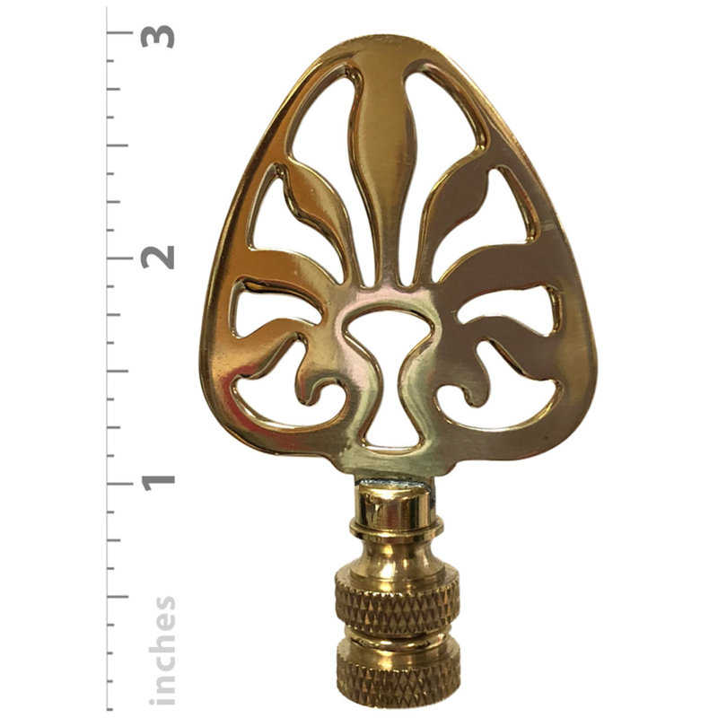 Faîteau de lampe filigree pour soleil ascendant, Laiton poli