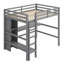 Lit mezzanine avec tablettes multifonctionnelles et bureau sous le lit-114192815