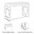 Alasiah Stainless Steel Writing Desk-285947252