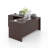 Bow Front L-Shaped Executive Desk With File Cabinet-1687212936