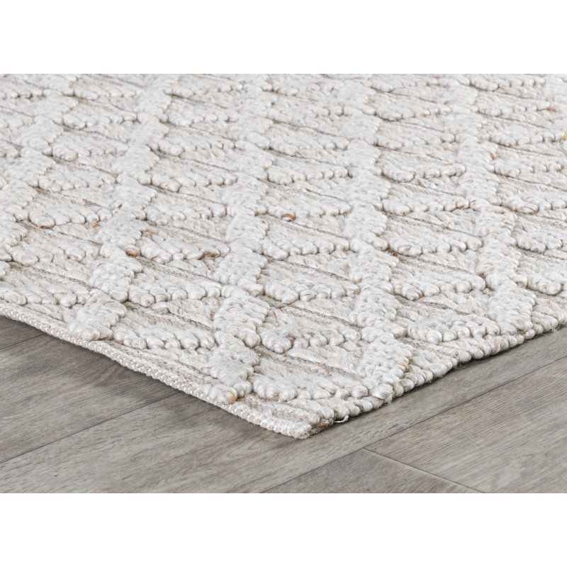 Portola Wool Blend Hand Loomed Accent Area Rug, Rectangle 5' x 8'