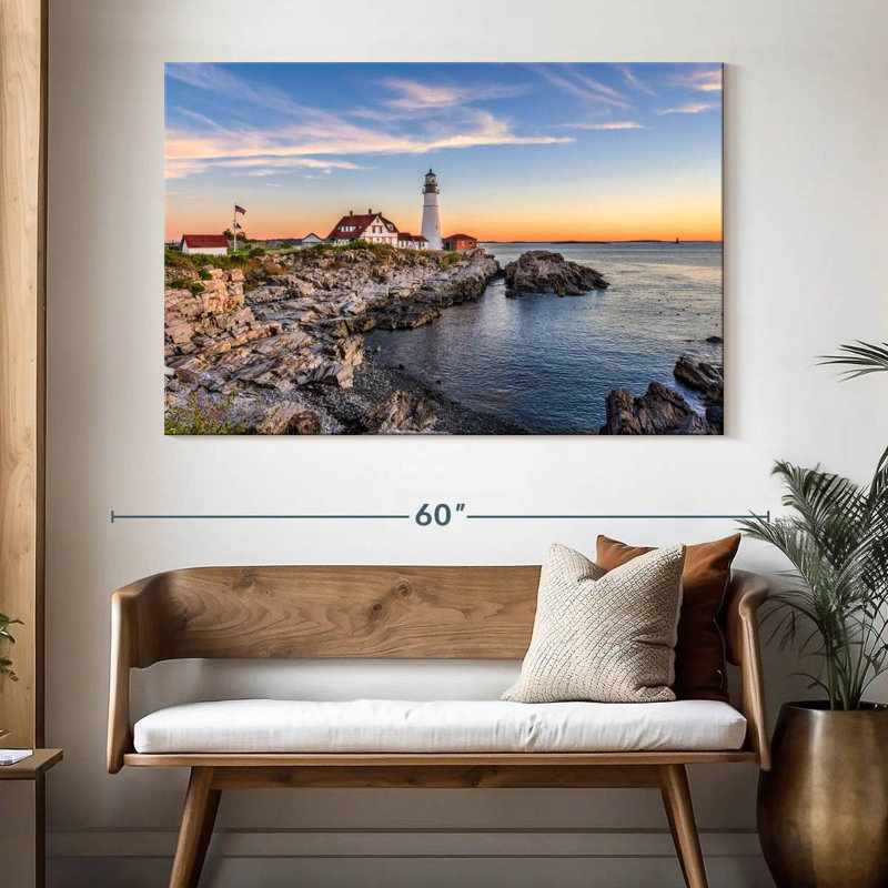 Aletra Portland Head Lighthouse Sunset, 34" H x 51" W