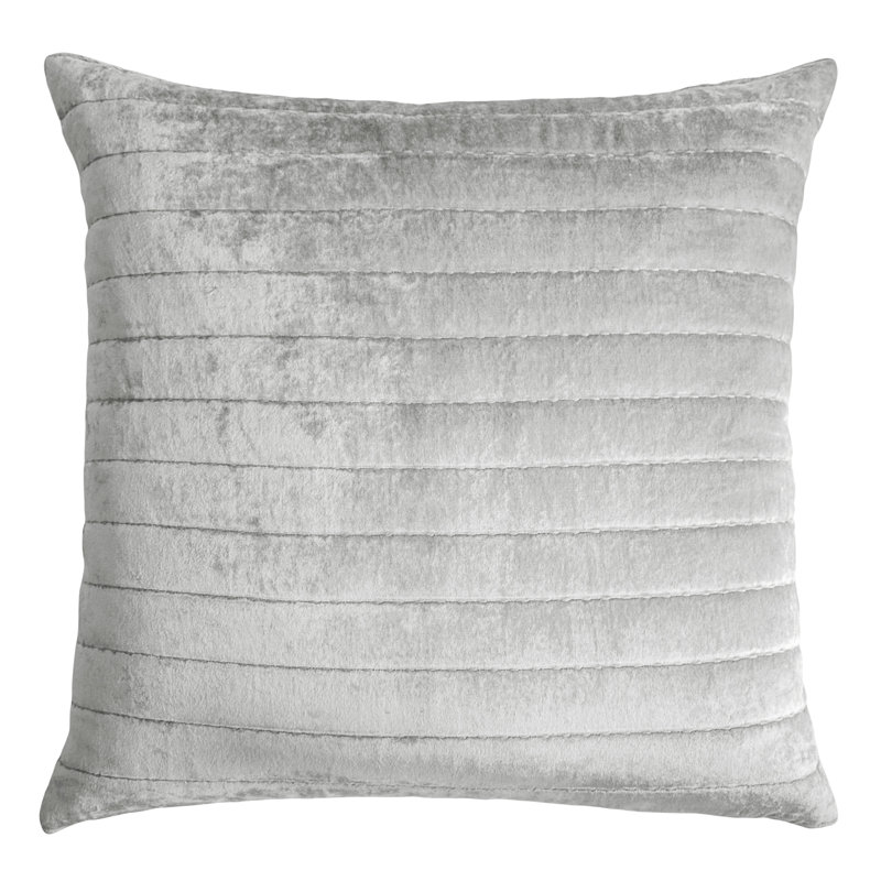 Channel Quilt, Gray, Queen Quilt + 2 Euro Shams