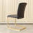Modern Parsons PU Leather & Steel Dining Chair-1287692857