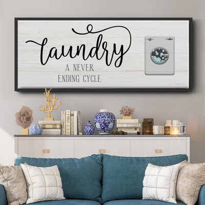 Never Ending Laundry- Framed Canvas