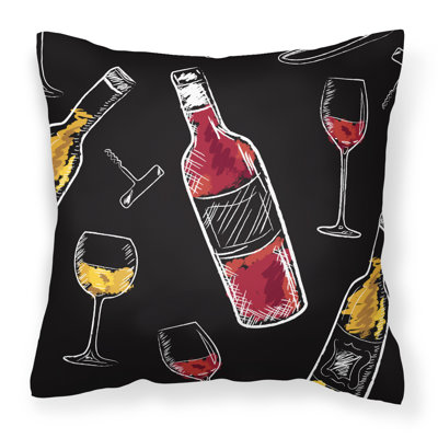 Wine Indoor/Outdoor Throw Pillow
