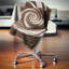  Coussin abstrait en forme de spirale chocolat et bonbon au lait-30730901-30730904