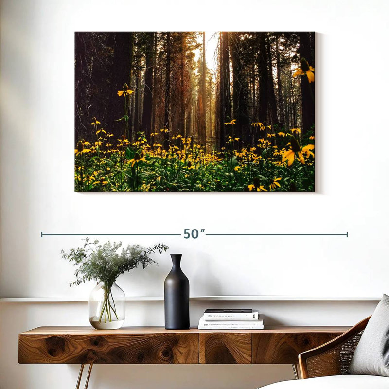 Pin et fleurs d'Alvord, H 26 po x l 39 po