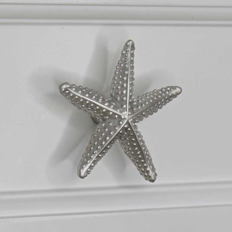 2" Starfish Small Knob, Brushed Nickel, 2" L x 2" W, 2