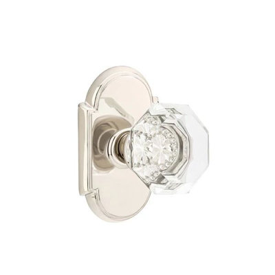 Emtek Passage Interior Mortise Set w/ #8 Rosette & Old Town Knob (RH)